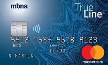 request card MBNA True Line Mastercard
