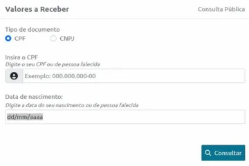 Receber dinheiro esquecido